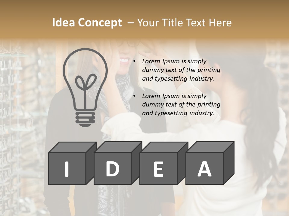 Caucasian Looking Casual PowerPoint Template