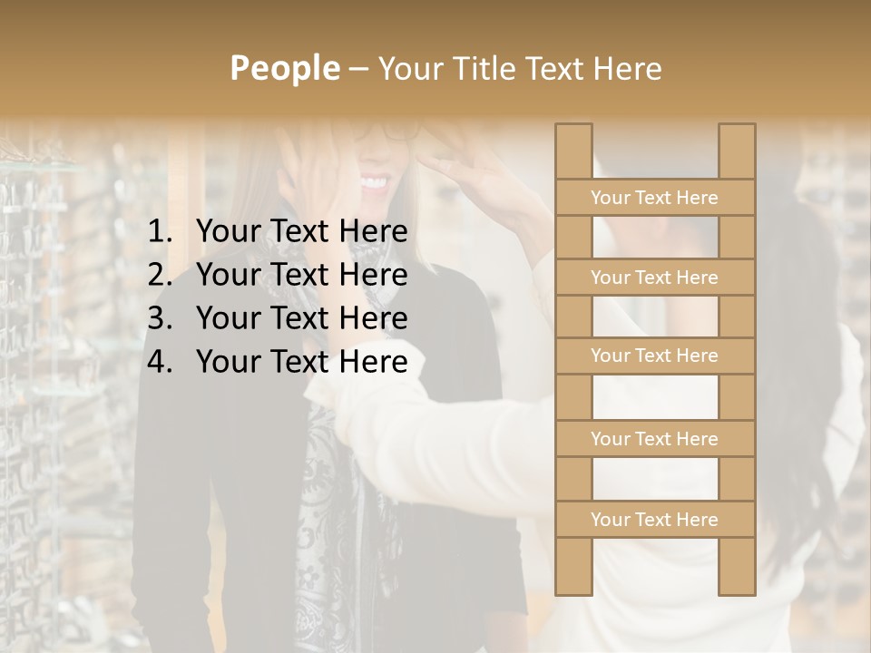 Caucasian Looking Casual PowerPoint Template