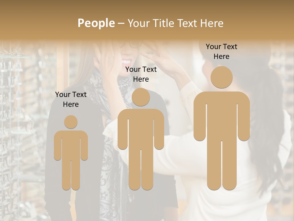 Caucasian Looking Casual PowerPoint Template