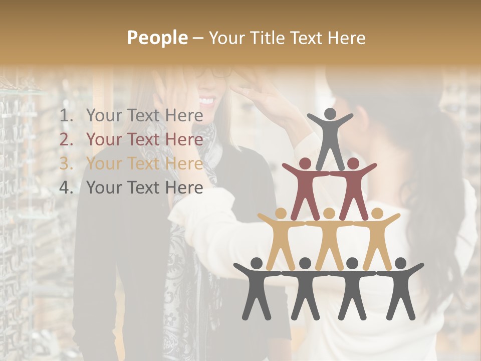 Caucasian Looking Casual PowerPoint Template