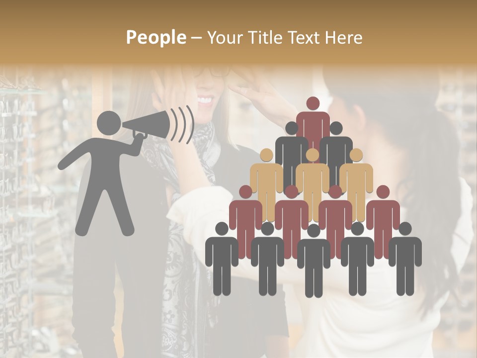 Caucasian Looking Casual PowerPoint Template