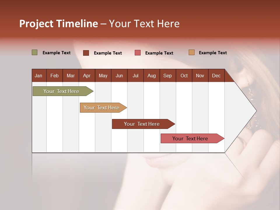 Thoughtful Fingers Woman PowerPoint Template