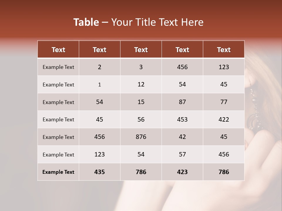 Thoughtful Fingers Woman PowerPoint Template