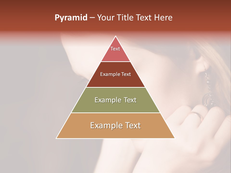 Thoughtful Fingers Woman PowerPoint Template