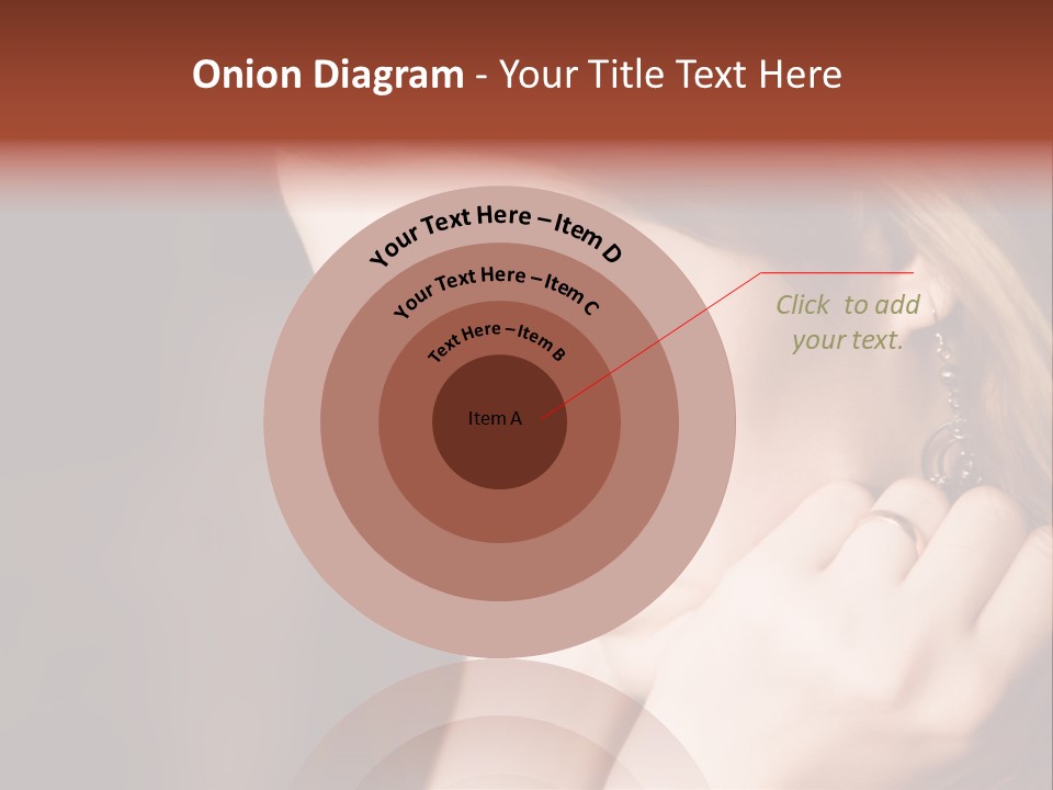 Thoughtful Fingers Woman PowerPoint Template