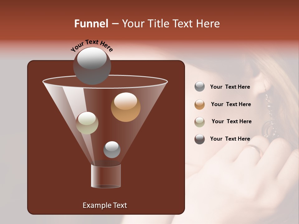 Thoughtful Fingers Woman PowerPoint Template