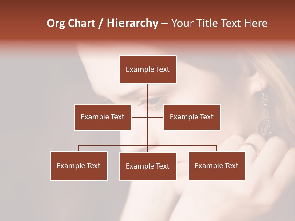 Thoughtful Fingers Woman PowerPoint Template