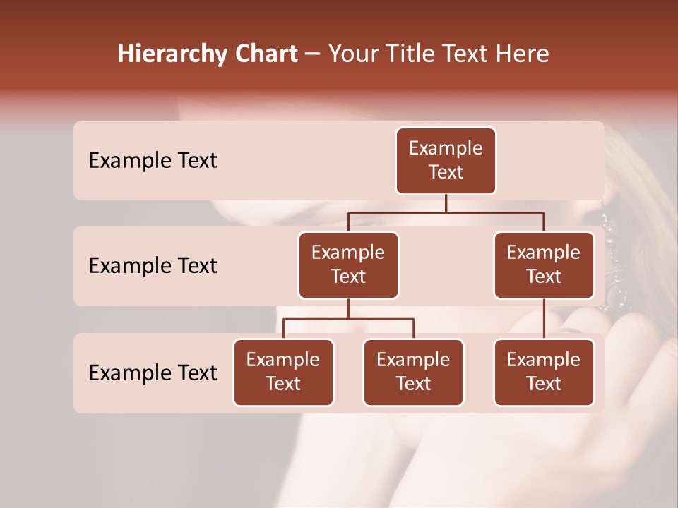 Thoughtful Fingers Woman PowerPoint Template