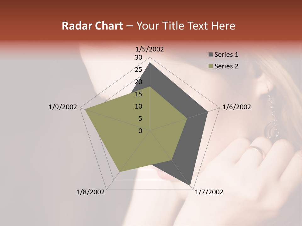 Thoughtful Fingers Woman PowerPoint Template
