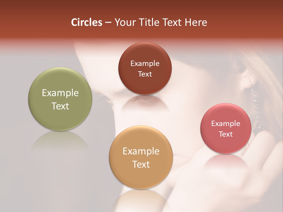 Thoughtful Fingers Woman PowerPoint Template