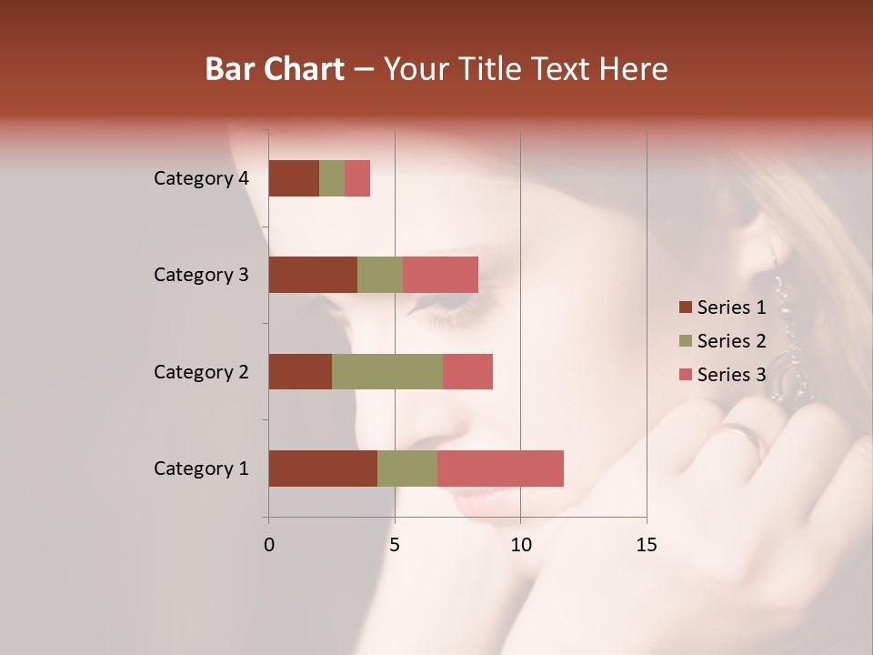 Thoughtful Fingers Woman PowerPoint Template