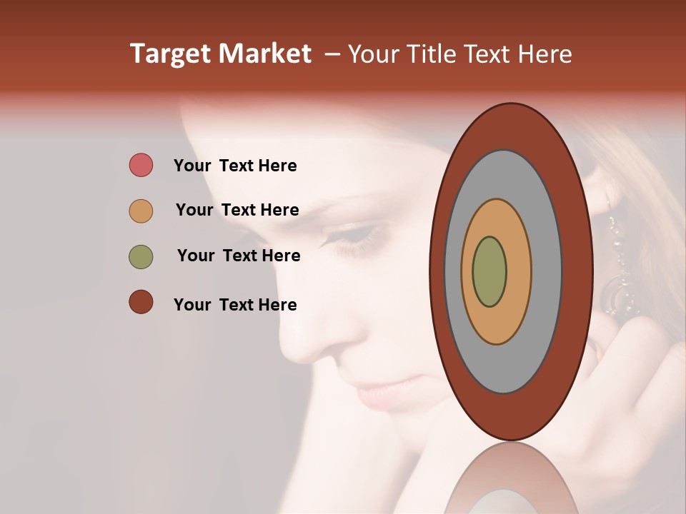 Thoughtful Fingers Woman PowerPoint Template