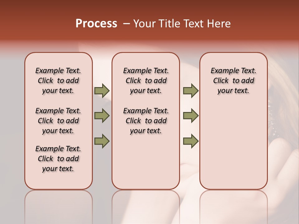 Thoughtful Fingers Woman PowerPoint Template