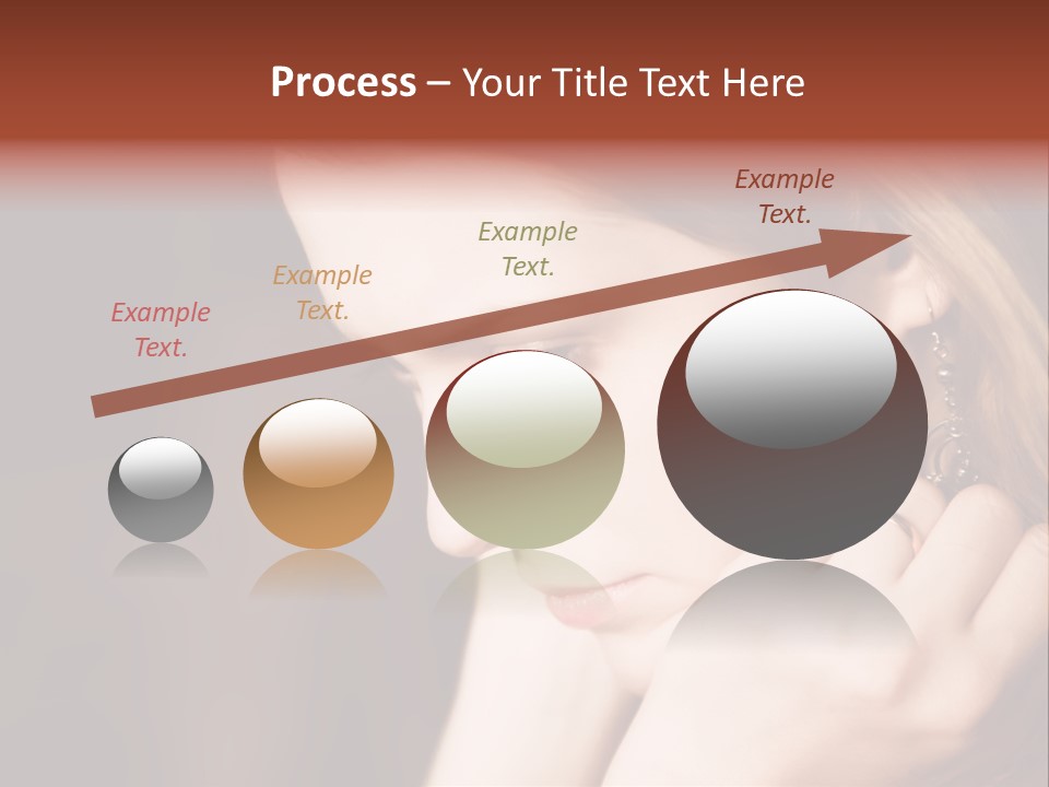 Thoughtful Fingers Woman PowerPoint Template