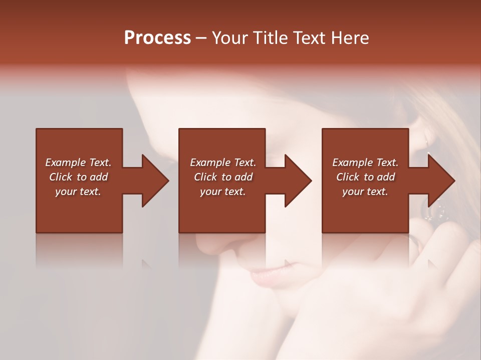 Thoughtful Fingers Woman PowerPoint Template