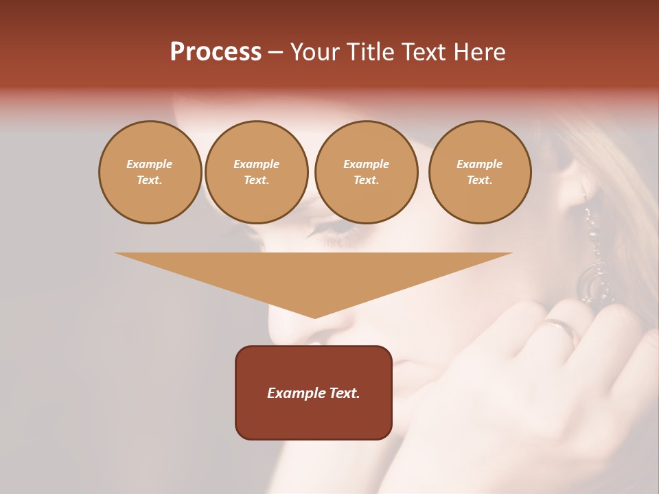 Thoughtful Fingers Woman PowerPoint Template