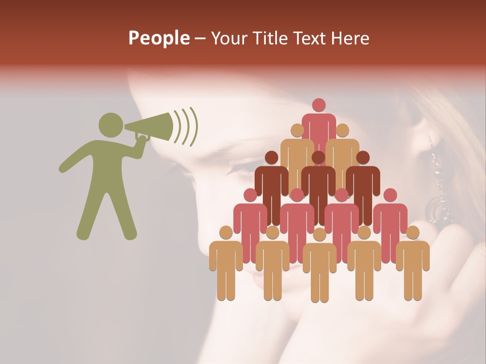 Thoughtful Fingers Woman PowerPoint Template