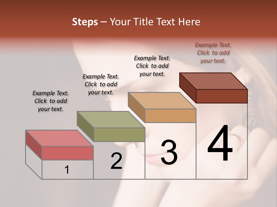 Thoughtful Fingers Woman PowerPoint Template