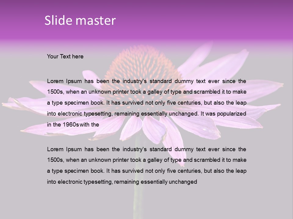 Flora Closeup Green PowerPoint Template