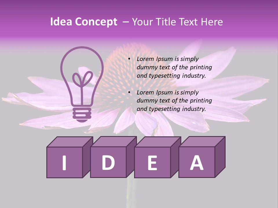 Flora Closeup Green PowerPoint Template