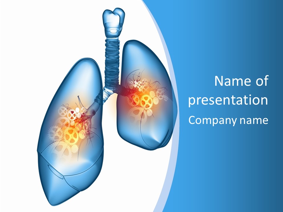 Pain Physiology Lung PowerPoint Template