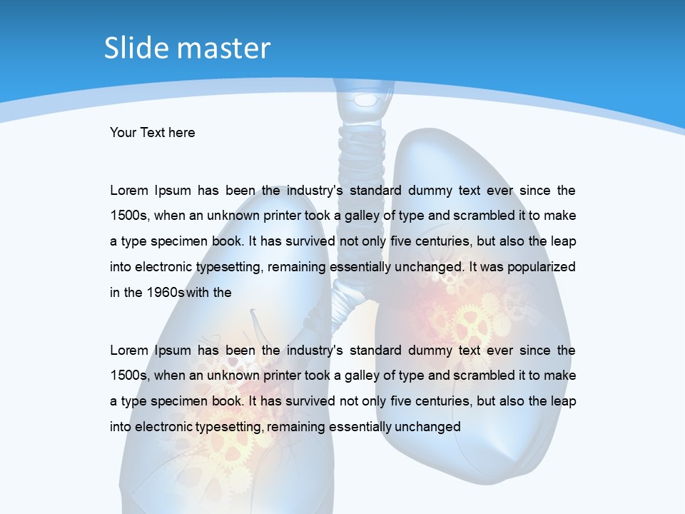 Pain Physiology Lung PowerPoint Template