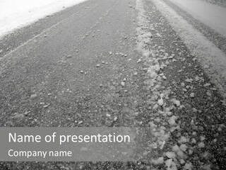 Snow Ice Road PowerPoint Template