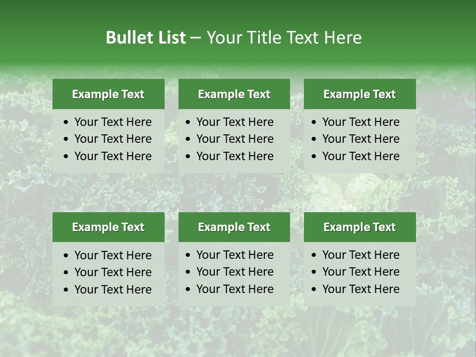 Organic Lettuce Close PowerPoint Template