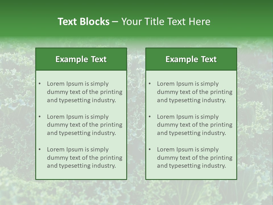 Organic Lettuce Close PowerPoint Template
