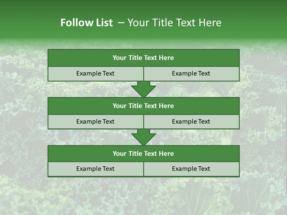 Organic Lettuce Close PowerPoint Template