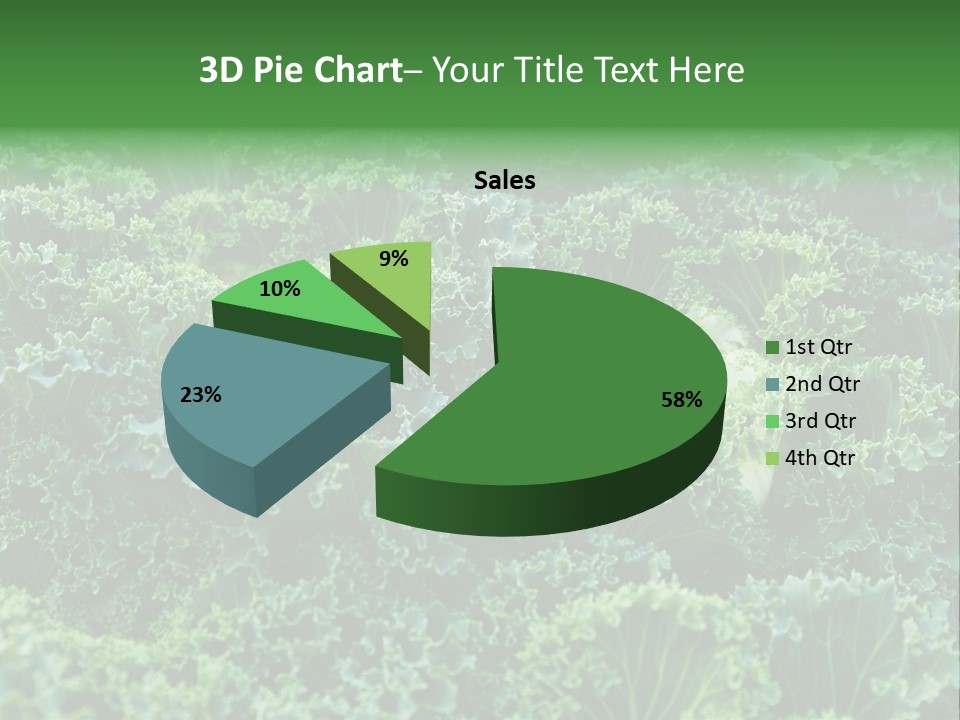 Organic Lettuce Close PowerPoint Template