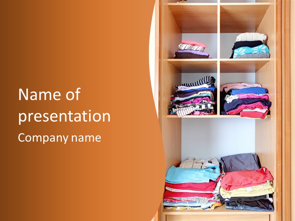 Clothes Shirt Organization PowerPoint Template