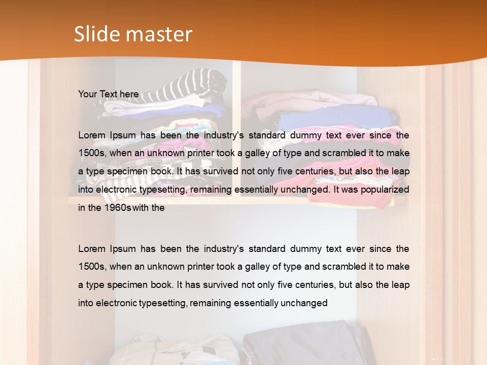 Clothes Shirt Organization PowerPoint Template