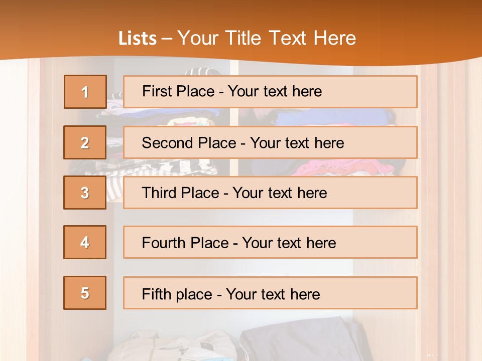 Clothes Shirt Organization PowerPoint Template