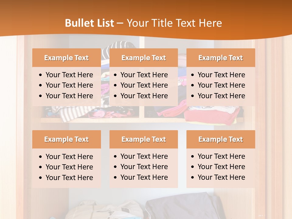 Clothes Shirt Organization PowerPoint Template