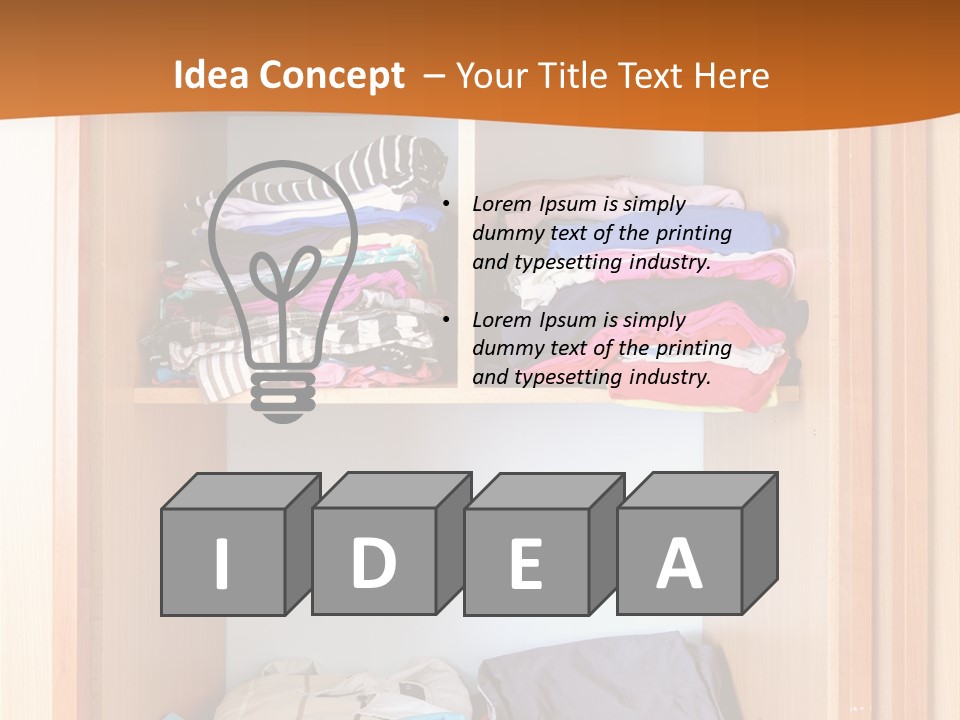 Clothes Shirt Organization PowerPoint Template