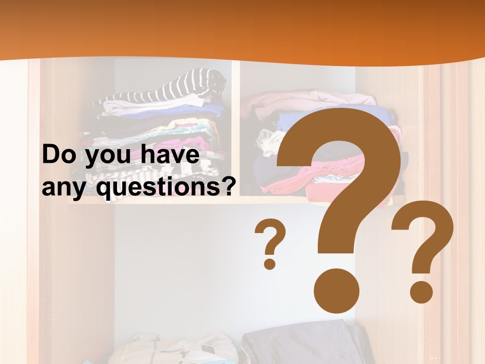 Clothes Shirt Organization PowerPoint Template