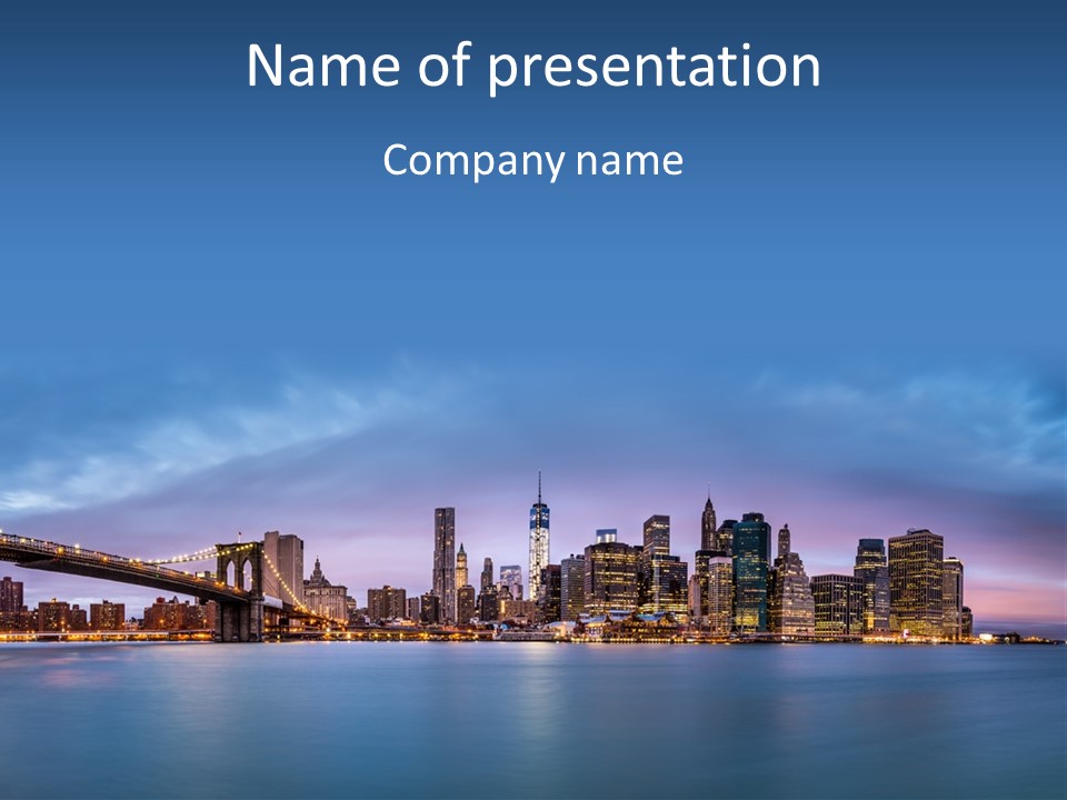 Water Dawn Architecture PowerPoint Template