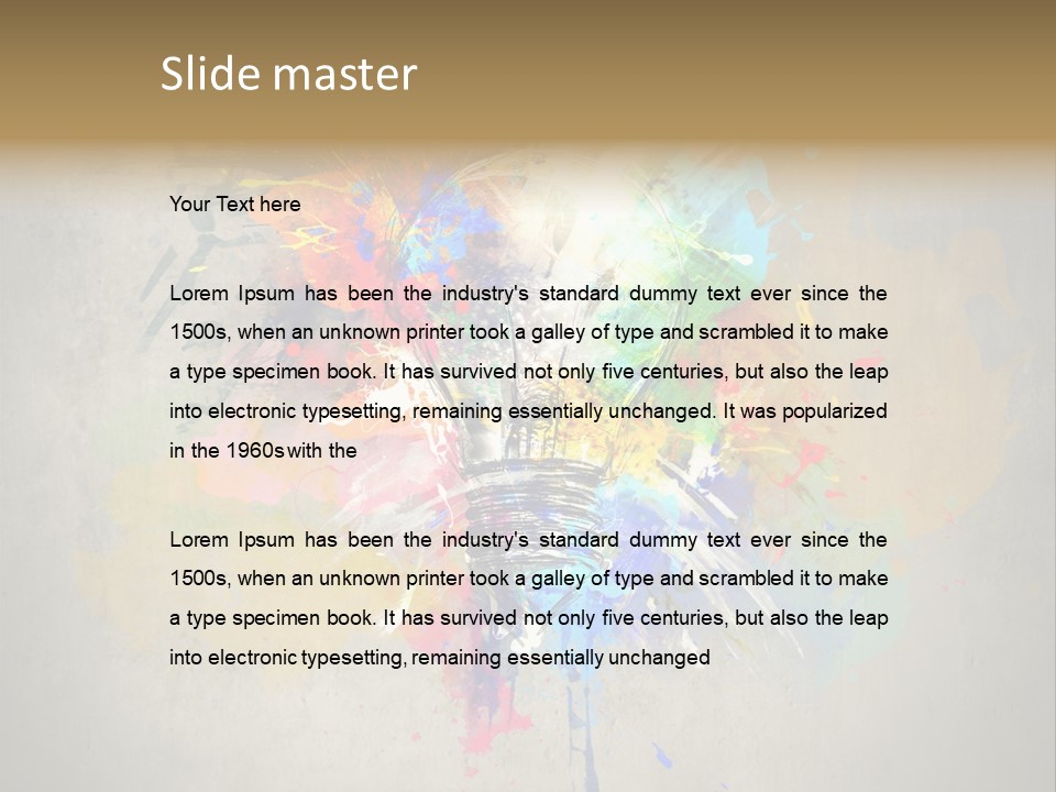 Shine Splash Lightbulb PowerPoint Template