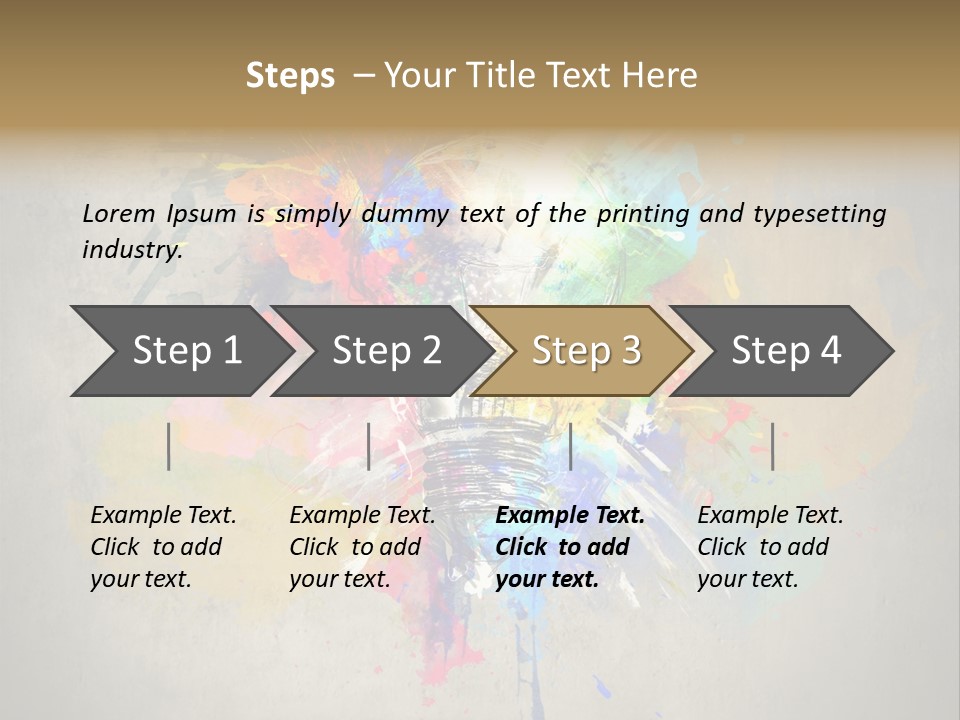 Shine Splash Lightbulb PowerPoint Template