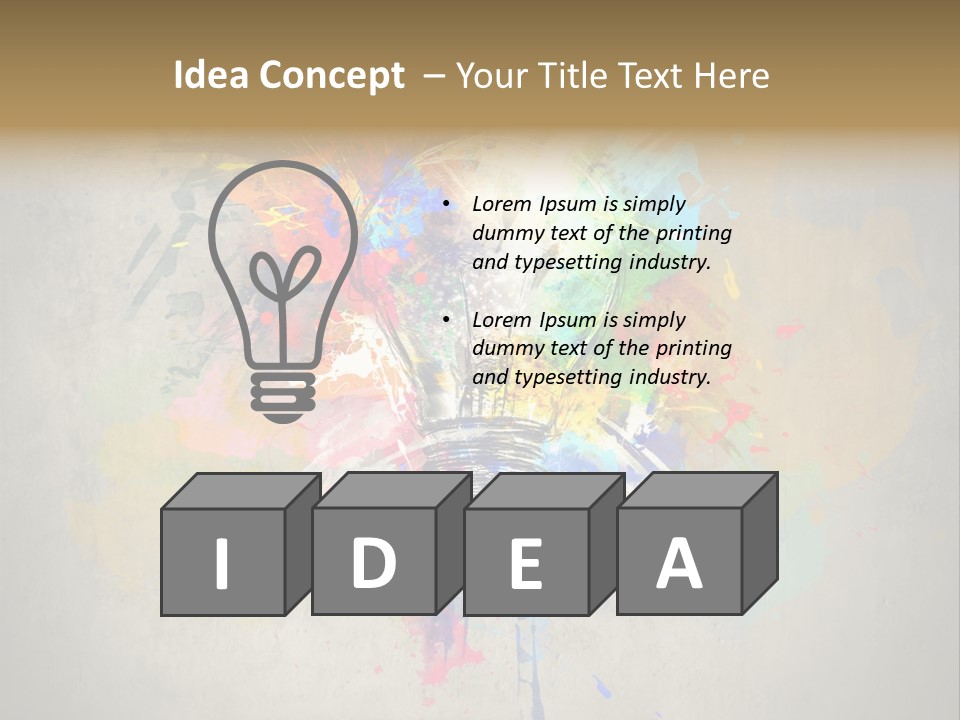 Shine Splash Lightbulb PowerPoint Template