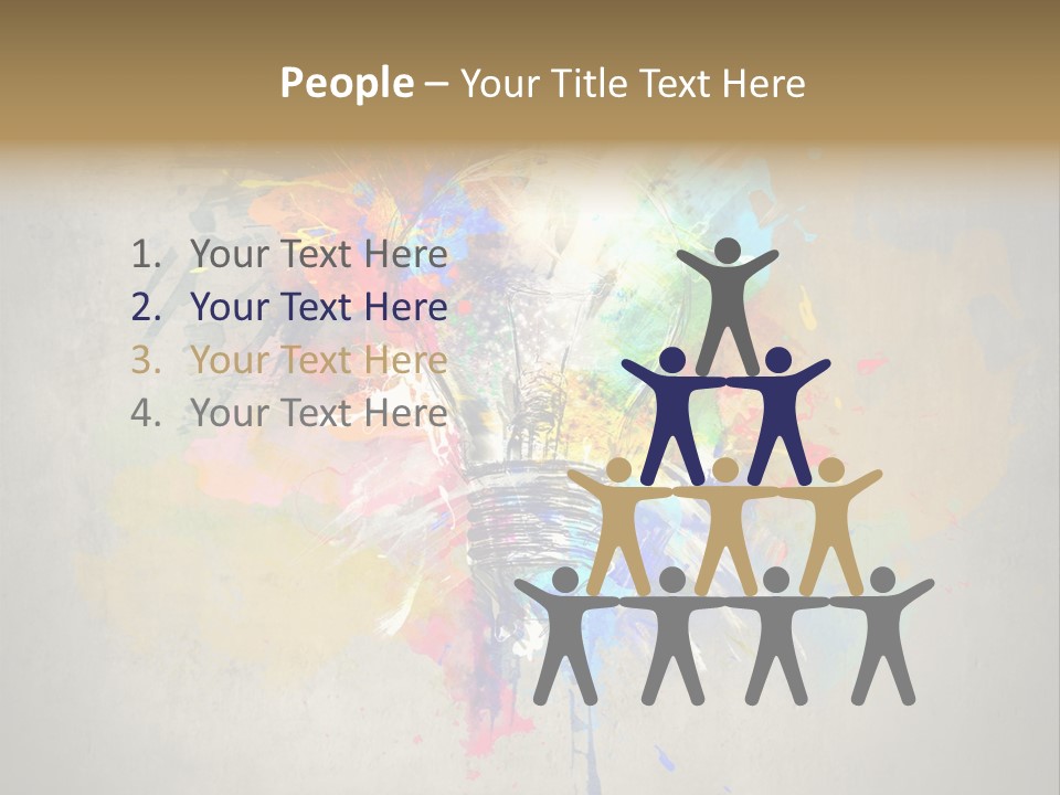 Shine Splash Lightbulb PowerPoint Template