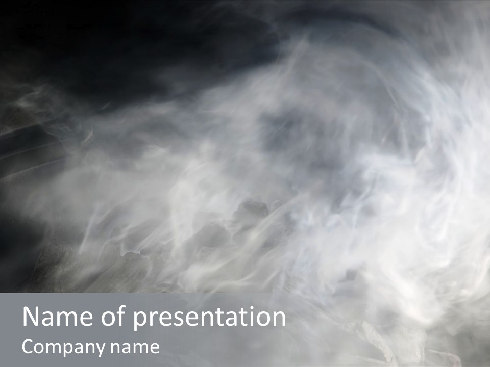 Mist Steam Pollution PowerPoint Template