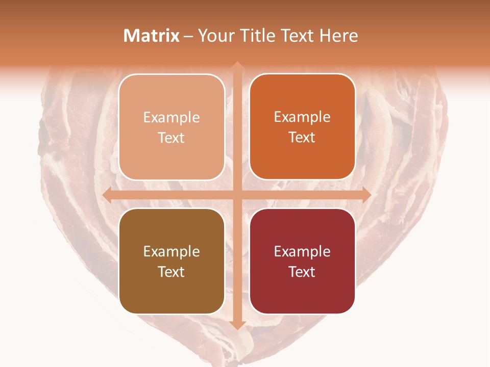 A Heart Shaped Piece Of Bacon On A White Background PowerPoint Template