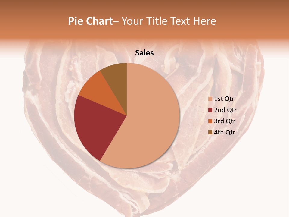A Heart Shaped Piece Of Bacon On A White Background PowerPoint Template