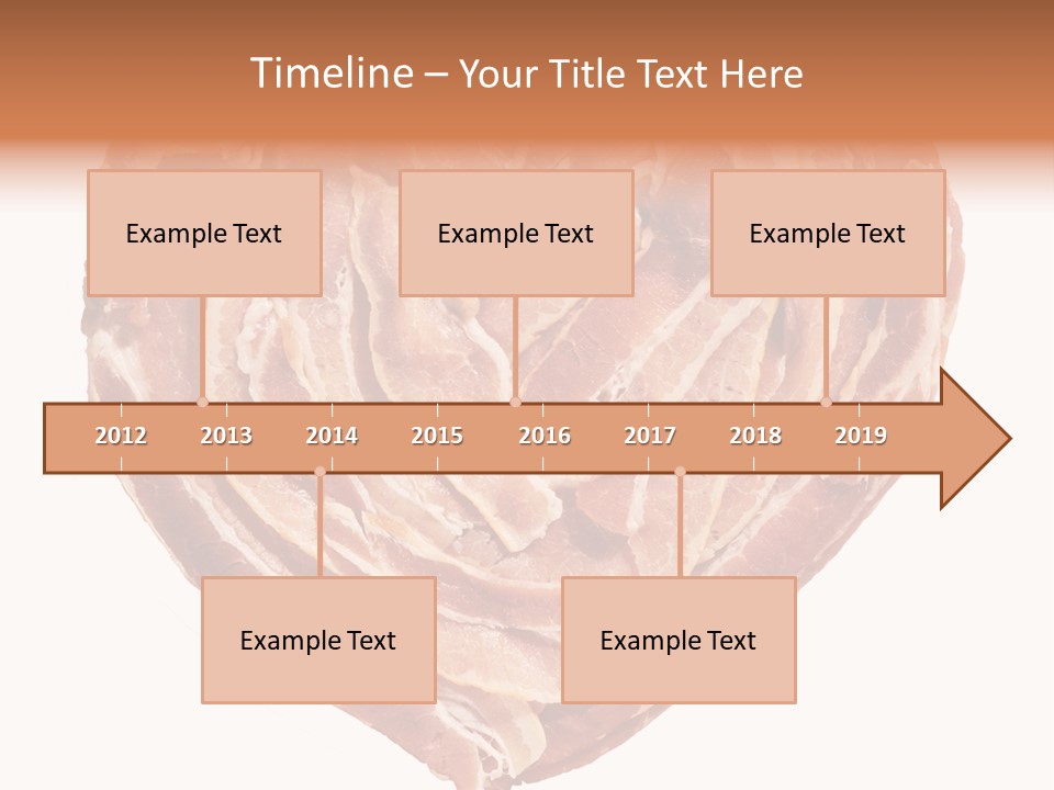 A Heart Shaped Piece Of Bacon On A White Background PowerPoint Template