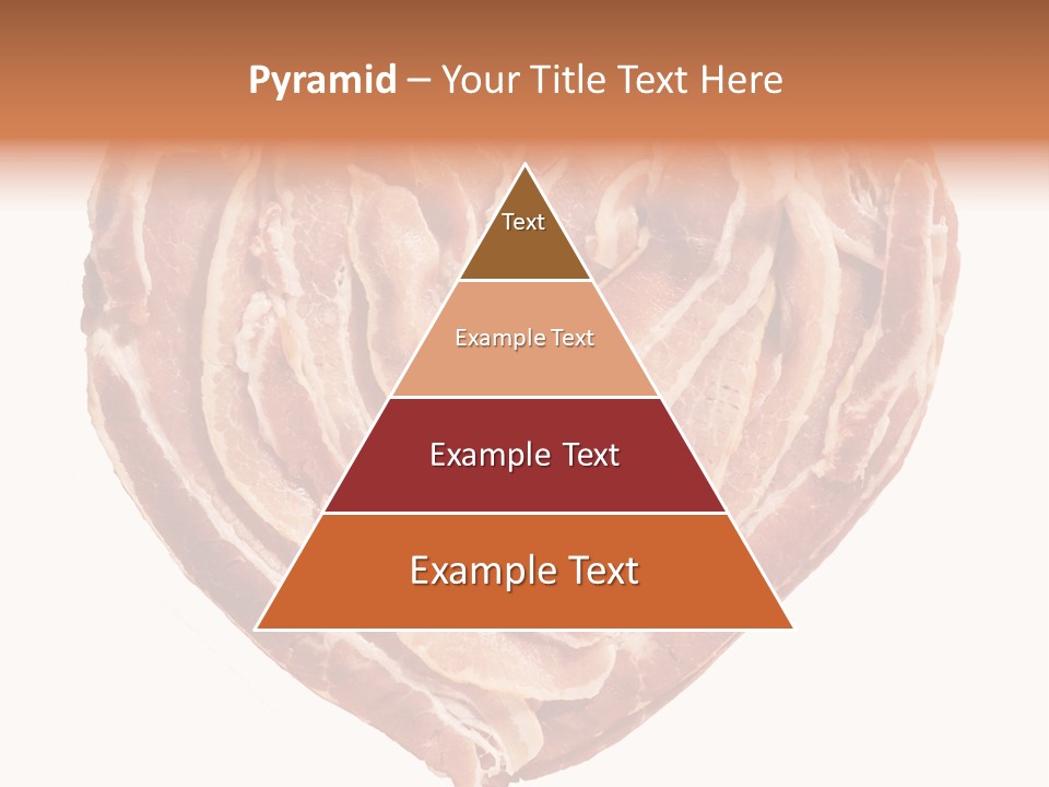 A Heart Shaped Piece Of Bacon On A White Background PowerPoint Template