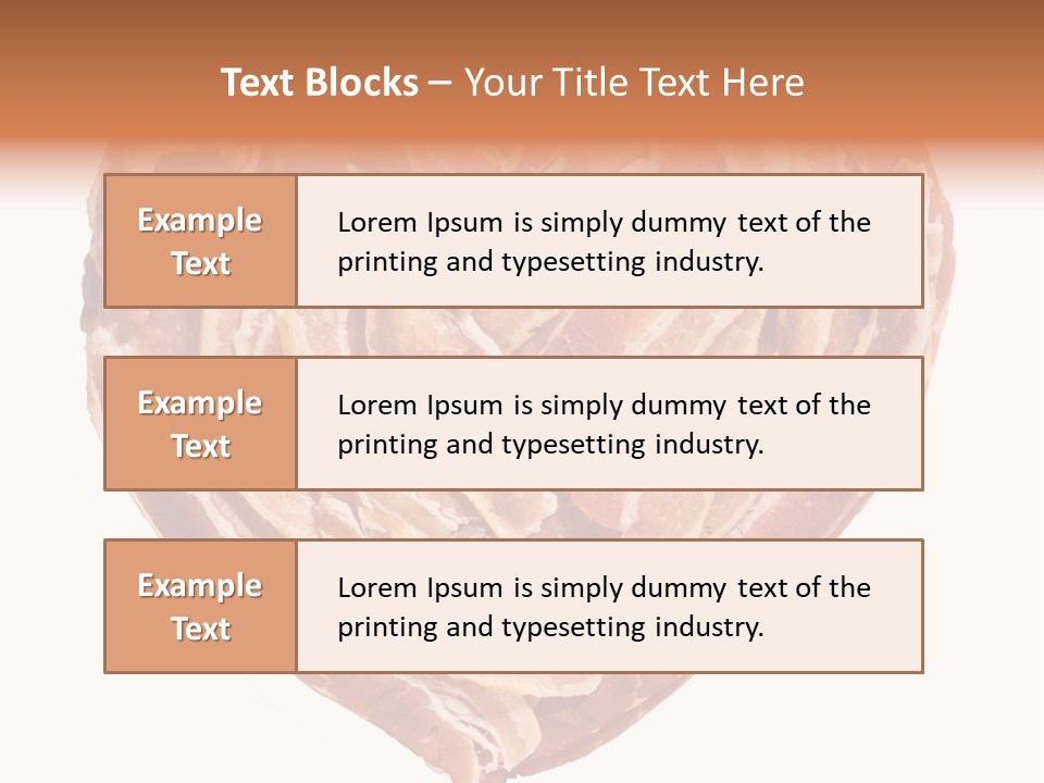 A Heart Shaped Piece Of Bacon On A White Background PowerPoint Template