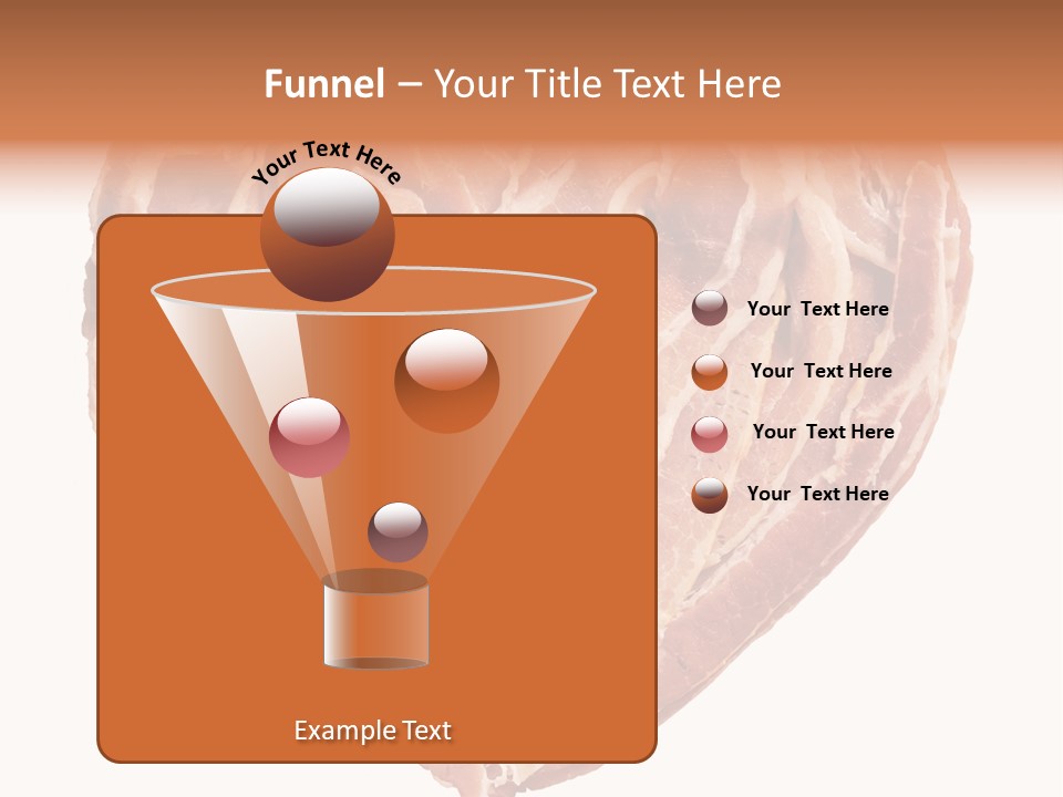 A Heart Shaped Piece Of Bacon On A White Background PowerPoint Template