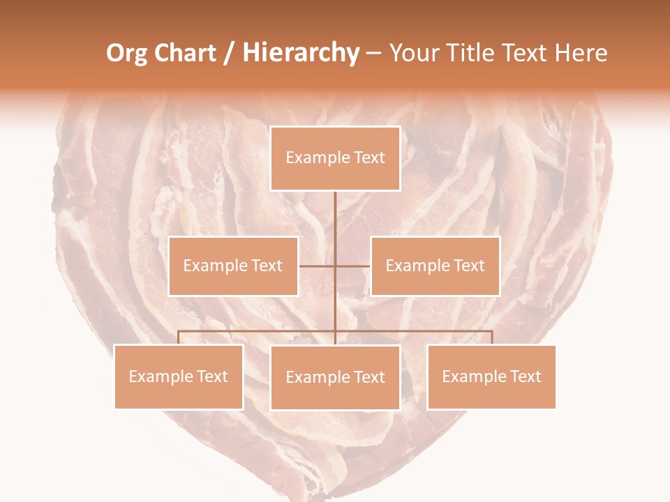 A Heart Shaped Piece Of Bacon On A White Background PowerPoint Template